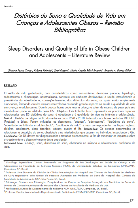 Cover of Sleep Disorders and Quality of Life in Obese  Children and Adolescents – Literature Review