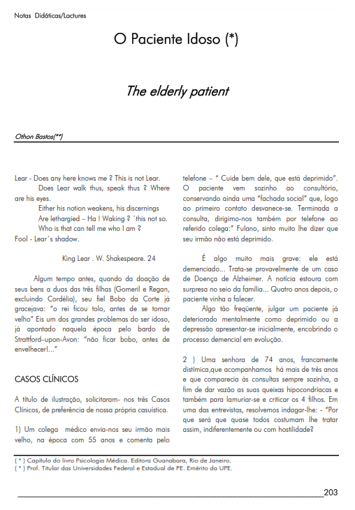 Cover of The elderly patient