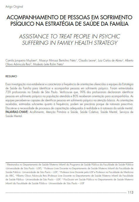 Cover of ASSISTANCE TO TREAT PEOPLE IN PSYCHIC SUFFERING IN FAMILY HEALTH STRATEGY